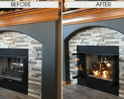 Real Fyre Charred Oak Gas Logs Gas Logs: Before and After