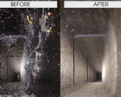 Fireplace Cleaning Before & After