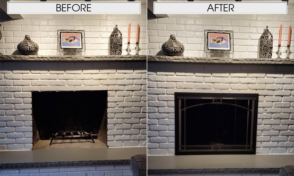 Fireplace Doors And Chimney, Inside Fit Masonry Fireplace Doors