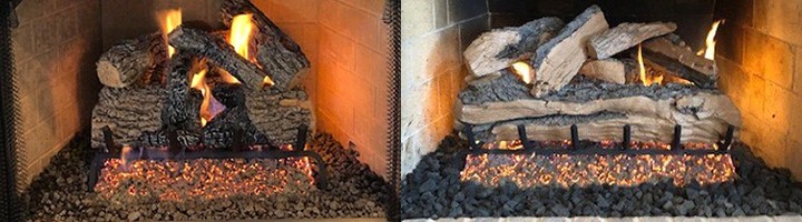 Lava Rock in Fireplace