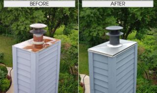 Before & After Stainless Steel Chase Top Before & After Stainless Steel Chase Top