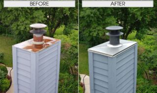 Before & After Stainless Steel Chase Top Before & After Stainless Steel Chase Top
