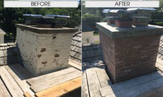 Before and After Chimney Repair Before and After Chimney Repair