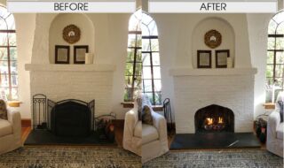 Before & After Gas Logs Before & After Gas Logs