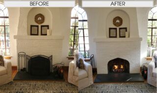 Before & After Gas Logs Before & After Gas Logs