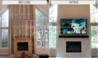 Before & After Fireplace Transformation Before & After Fireplace Transformation