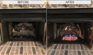 American Oak Gas Log Set
