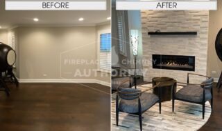 Before & After American Hearth Fireplace Installation Before & After American Hearth Fireplace Installation