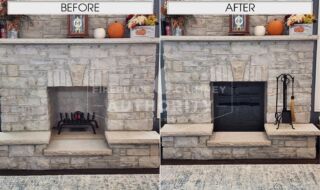 Before & After Custom Fireplace Door