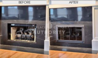 Before & After Fireplace Door Fireplace Glass Door