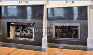 Before & After Fireplace Door Fireplace Glass Door