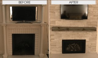 Fireplace: Before and After Fireplace: Before and After