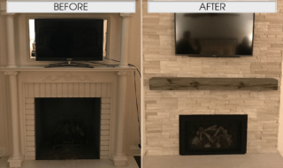 Fireplace: Before and After Fireplace: Before and After