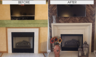 Fireplace: Before and After Fireplace: Before and After
