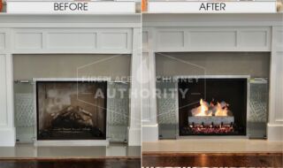 Before & After Gas Log Set Before & After Gas Log Set