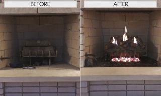 24" Evening Fyre Vent Free Gas Log Set