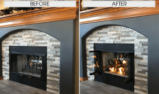 Real Fyre Charred Oak Gas Logs Gas Logs: Before and After