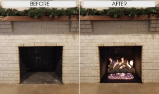 Real Fyre American Oak Gas Logs: Before and After