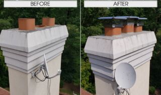 Before & After Chimney Caps Before & After Chimney Caps