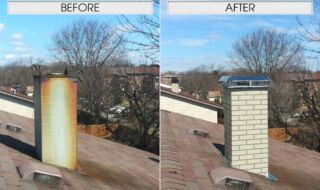 Airjet Chimney Housing Tan Brick