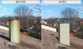 Airjet Chimney Housing Tan Brick