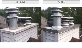 Custom Stainless Steel Chase Top Before & After Chase Tops