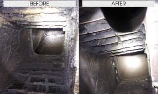 Before & After Chimney Cleaning Before & After Chimney Cleaning