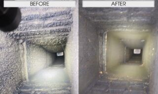 Before & After Chimney Cleaning Before & After Chimney Cleaning