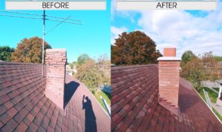 Before and After Chimney Rebuild Before and After Chimney Rebuild