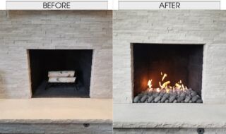 Before & After Gas Logs Before & After Gas Logs