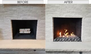 Before & After Gas Logs Before & After Gas Logs