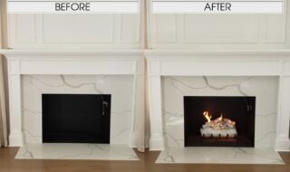 Before and After Log Installation Before and After Log Installation