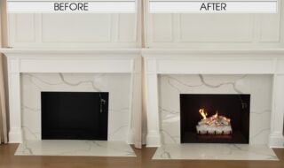 Before and After Log Installation Before and After Log Installation