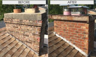 Before & After Chimney Repair Before & After Chimney Repair