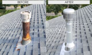 Before & After Storm Collar Installation Before & After Storm Collar Installation