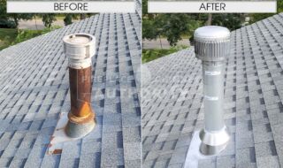 Before & After Storm Collar Installation Before & After Storm Collar Installation