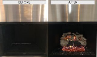 Charred Mountain Birch Log Set with G45 Vented Burner System Charred Mountain Birch Log Set with G45 Vented Burner System