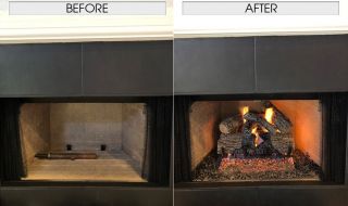 Charred Oak Gas Logs with Vented Burner Charred Oak Gas Logs with Vented Burner