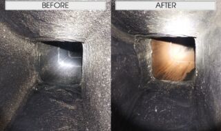 Before & After Chimney Cleaning Before & After Chimney Cleaning