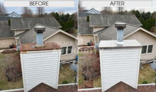 Before & After NEW Chimney Chase Top Before & After NEW Chimney Chase Top