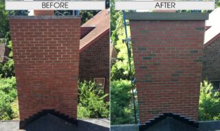 New Chimney Refacing and Pour Crown Chimney Refacing