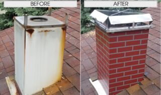 New Chimney Housing done in Red Brick New Chimney Housing