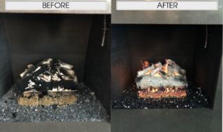 Before & After Gas Log Refurbish Before & After Gas Log Refurbish