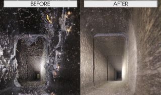 Fireplace Cleaning Before & After
