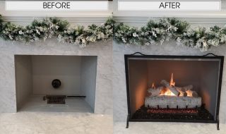 White Birch Logs with Triple T Burner System White Birch Logs with Triple T Burner System