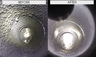 Wood Stove Before & After Cleaning Wood Stove Before & After Cleaning