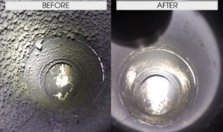 Wood Stove Before & After Cleaning Wood Stove Before & After Cleaning