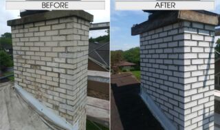 Before and After Chimney Repair Before and After Chimney Repair