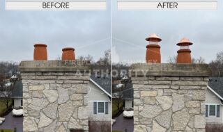 Before & After Custom Round Flue Tiles Custom Round Flue Tiles