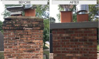Before & After Chimney Repair Before & After Chimney Repair